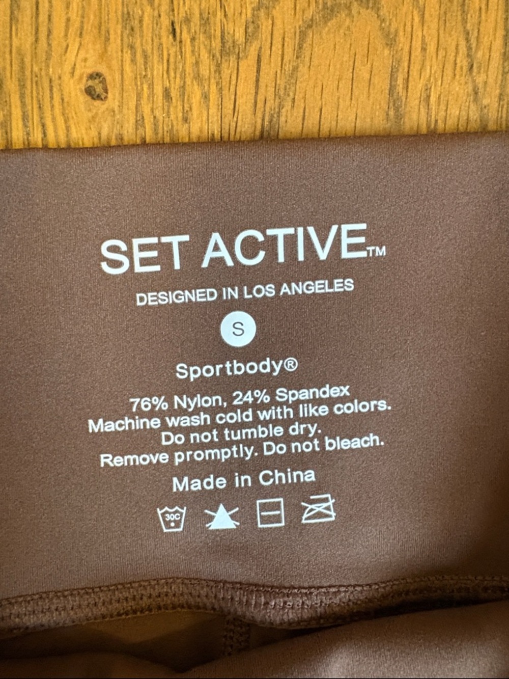 SET active Women’s Two-Tone Leggings - Brown/Cream size small - Picture 2 of 2